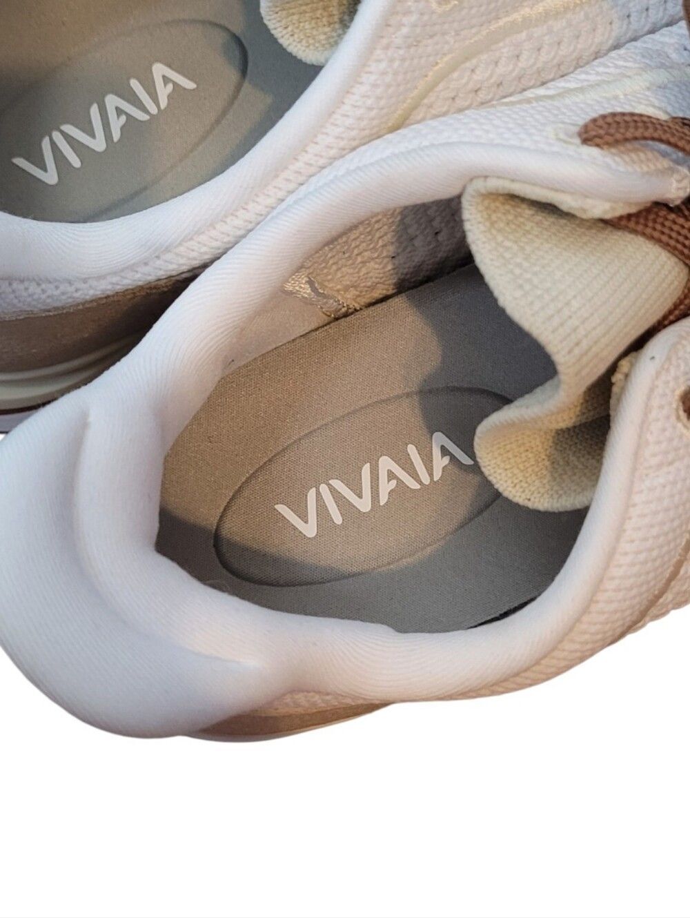 Vivaia White Beige Buff Allday Unisex Slip-On Mesh Sneakers Size US W9/M7.5 - Picture 6 of 7